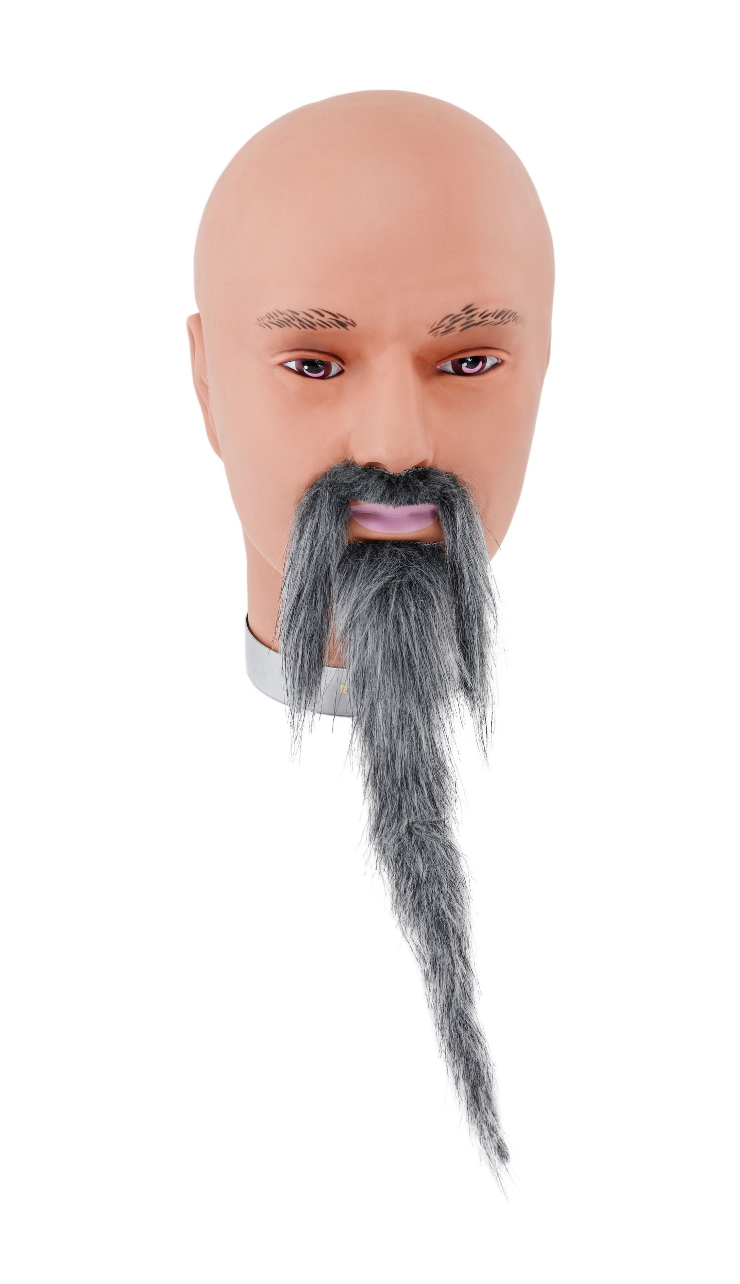 Mens Wizard Beard + Tash Grey Moustaches and Beards Male Halloween Costume 1