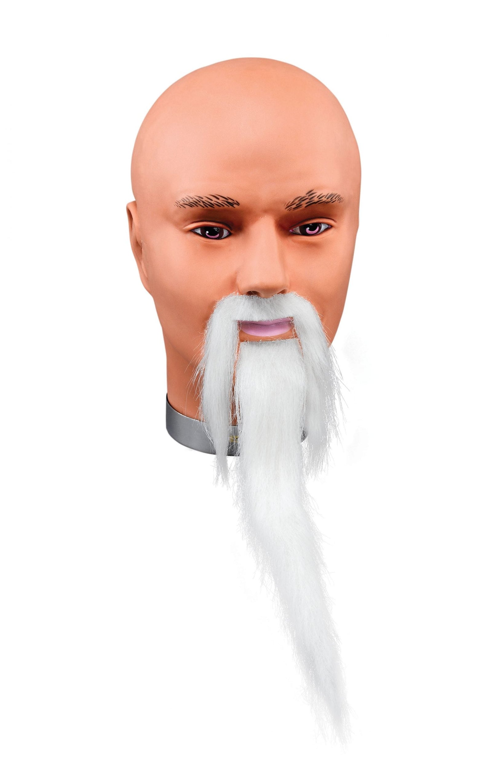 Mens Wizard Beard + Tash White Moustaches and Beards Male Halloween Costume 1