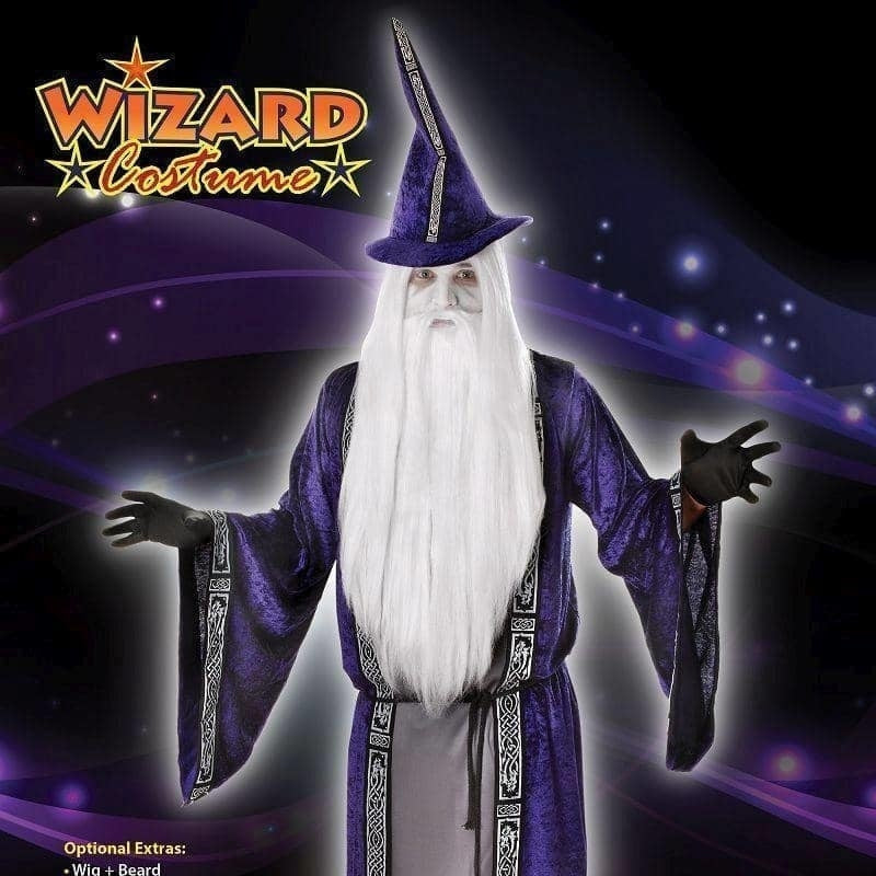 Mens Wizard Costume Robe Adult Male Halloween 2