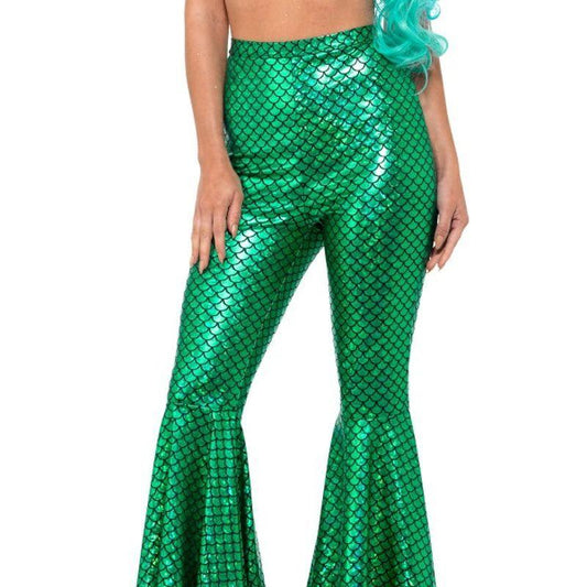Mermaid Flared Trousers Adult Green 1