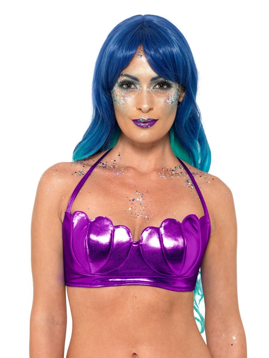 Mermaid Shell Bikini Bra Top Adult Purple 1