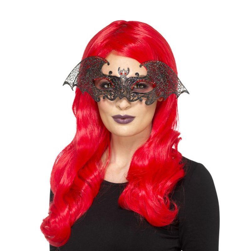 Metal Filigree Bat Eyemask Adult Black 1