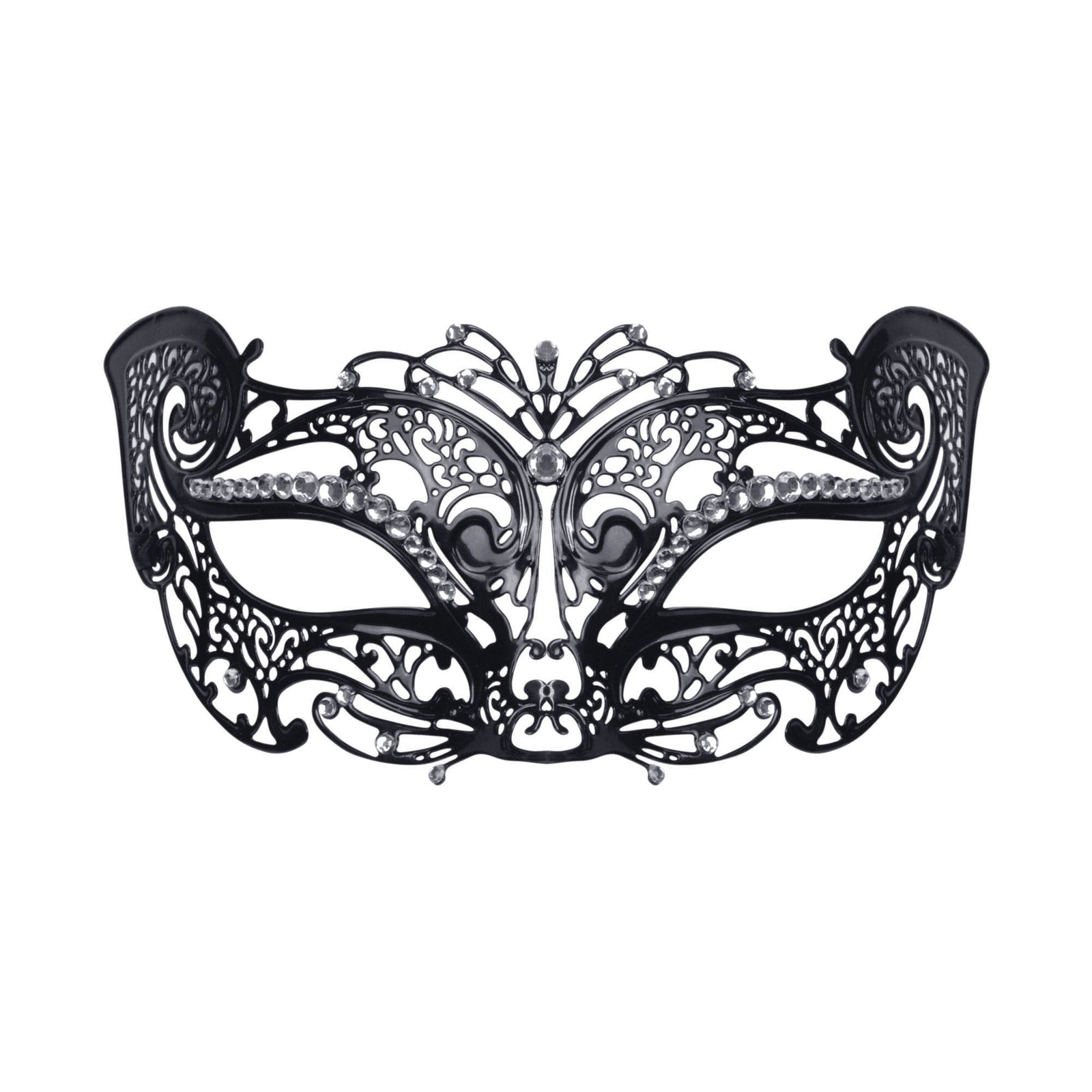 Metal Filigree Cat Mask With Stone 1