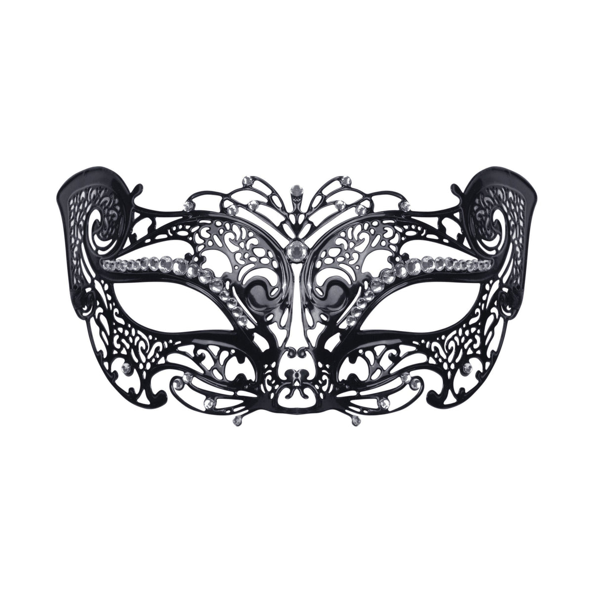 Metal Filigree Cat Mask With Stone 1