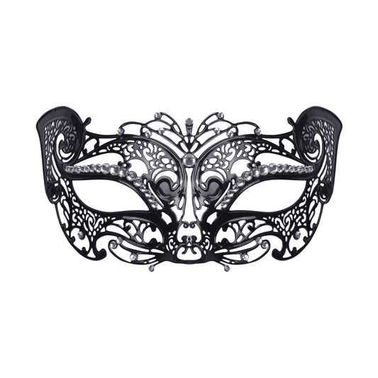 Metal Filigree Cat Mask With Stone 1