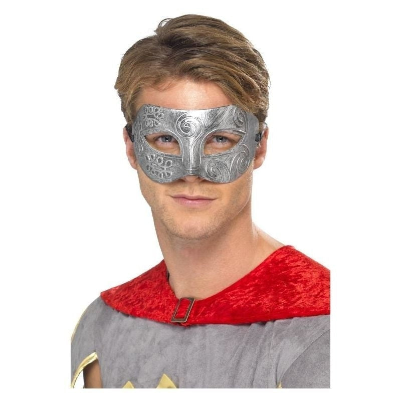 Metallic Warrior Colombina Eyemask Adult Silver Metallic Warrior Colombina Eyemask Adult Silver