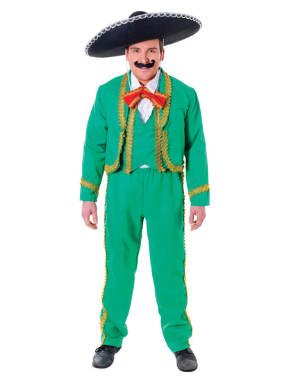 Mexican Man Adult Costume Green Suit 3
