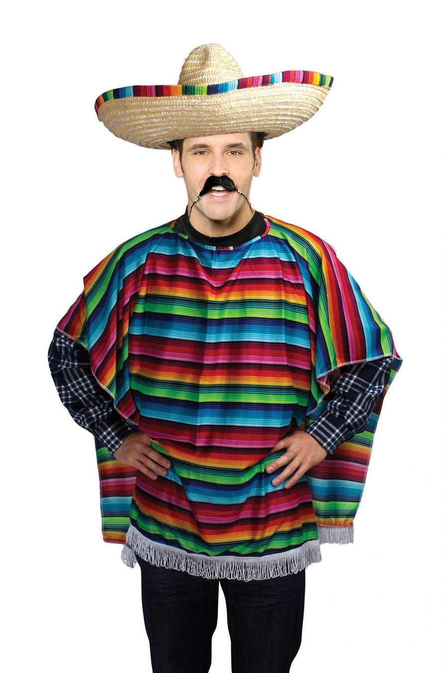 Mexican Poncho Costume Budget Adult_1