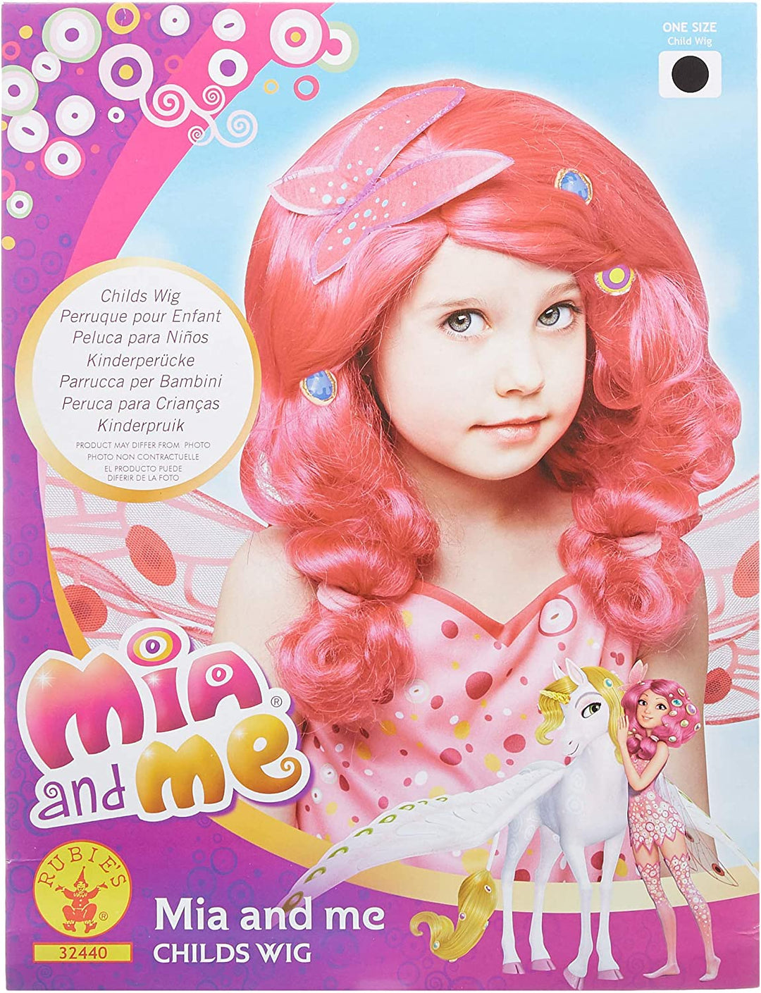 Size Chart Mia & Me Pink Childs Wig