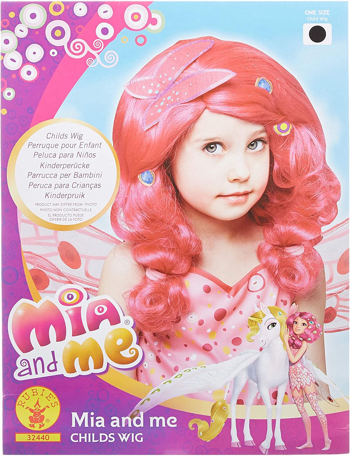 Mia & Me Pink Childs Wig 5