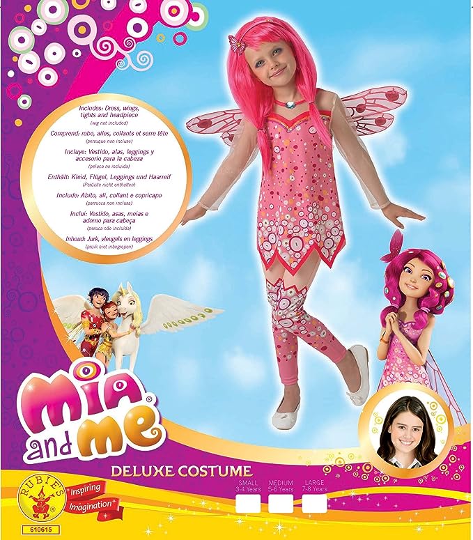 Mia and Me Deluxe Child Costume Pink Dress with Wings 3