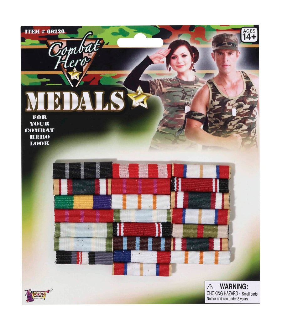 Military Medal Bars Army Costume Accessory Ribbons_1