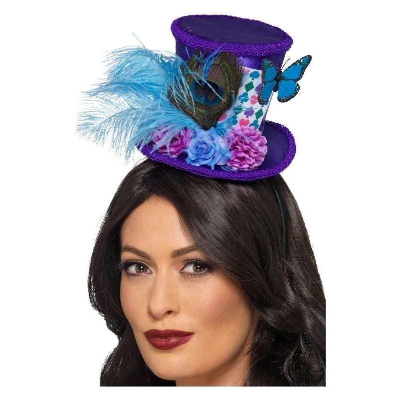 Mini Mad Hatter Fancy Dress Top Hat Purple_1