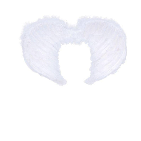 Mini White Feather Wings Costume Accessories Unisex 2