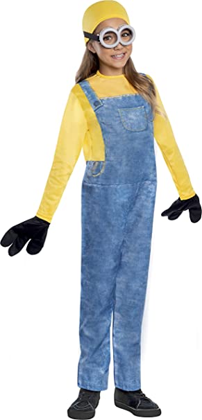 Minion Bob Kids Costume Jumpsuit Gloves Hat Googles 2