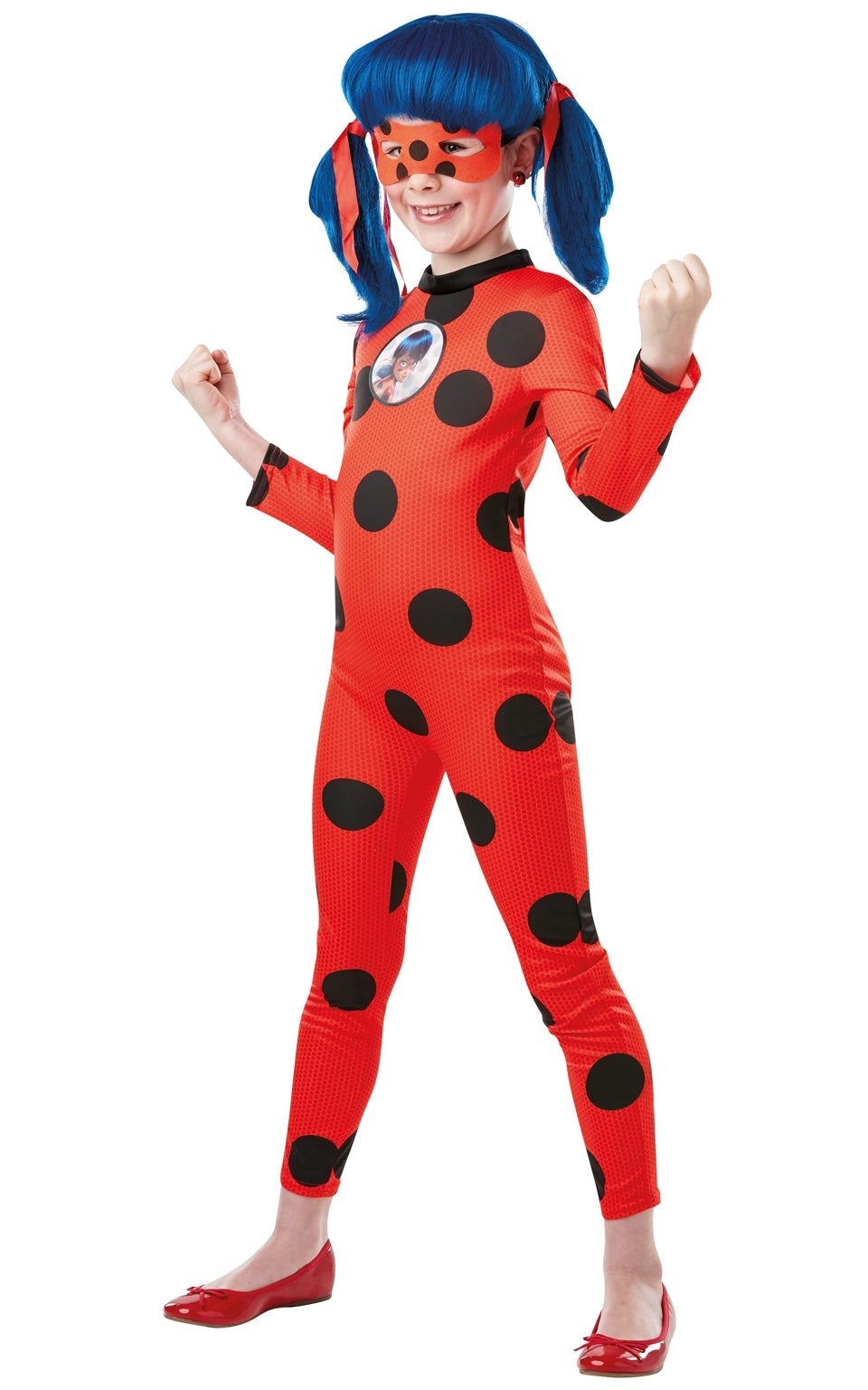 Miraculous Ladybug Girls Costume Deluxe Red Jumpsuit_1