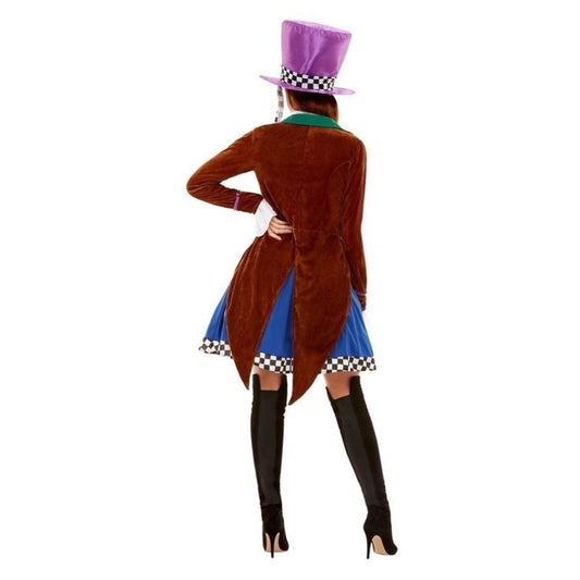 Miss Mad Hatter Costume Adult Alice In Wonderland Multi Coloured 2