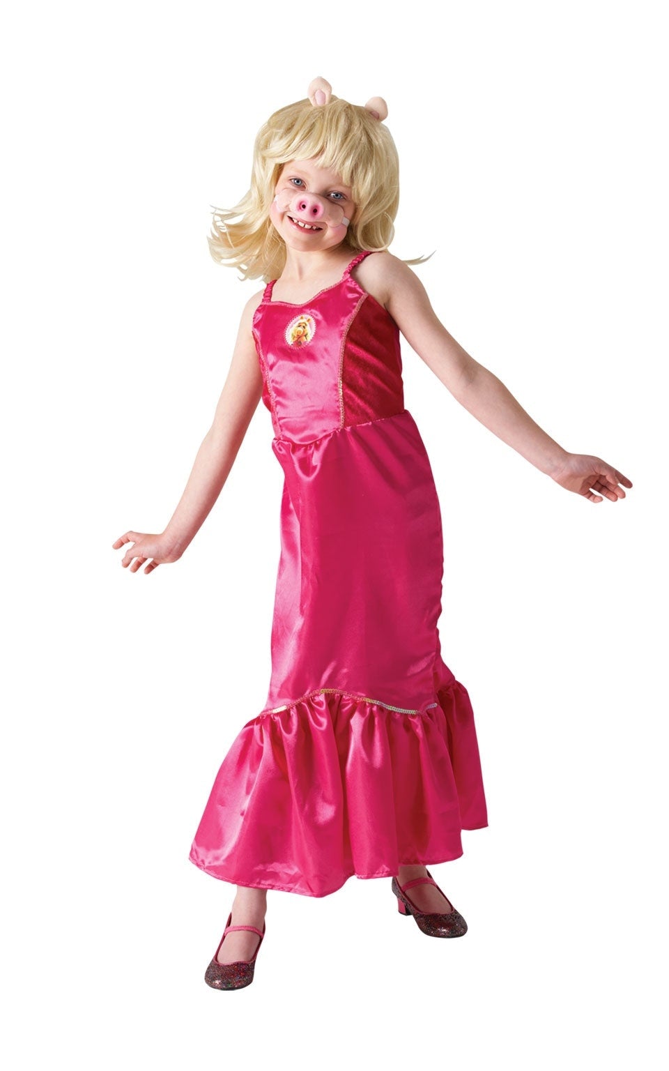 Miss Piggy Deluxe Girls Pink Muppets Costume 1
