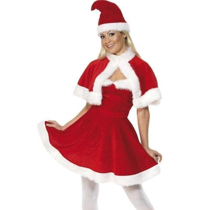 Miss Santa Costume Adult Red White Dress_1