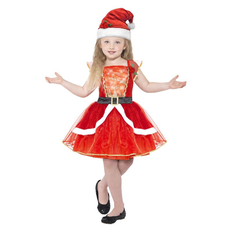 Miss Santa Costume Red Child Light Up Dress_1