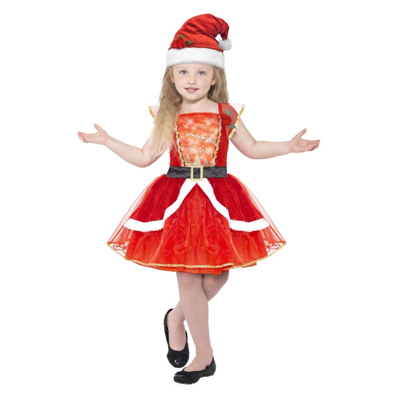 Miss Santa Costume Red Child Light Up Dress 1