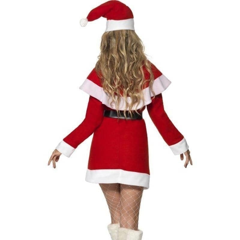 Miss Santa Fleece Costume Adult Red White_2