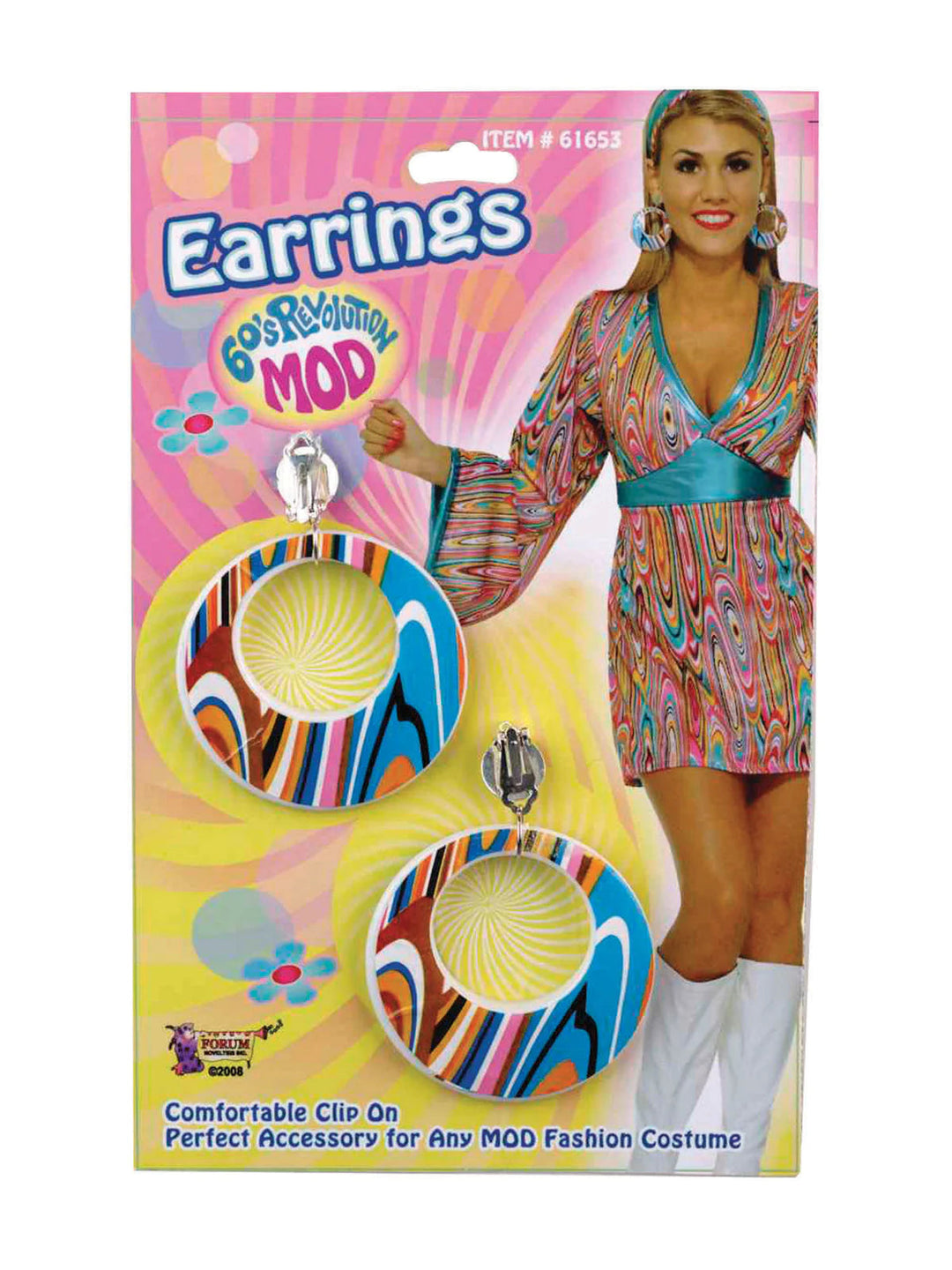 Size Chart Mod Swirl Ear Rings Costume Accessory