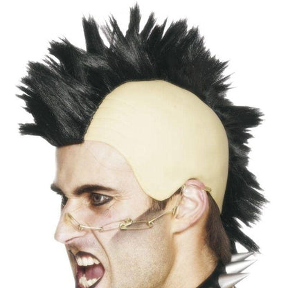 Mohican Wig Adult Black Costume Accessory 1