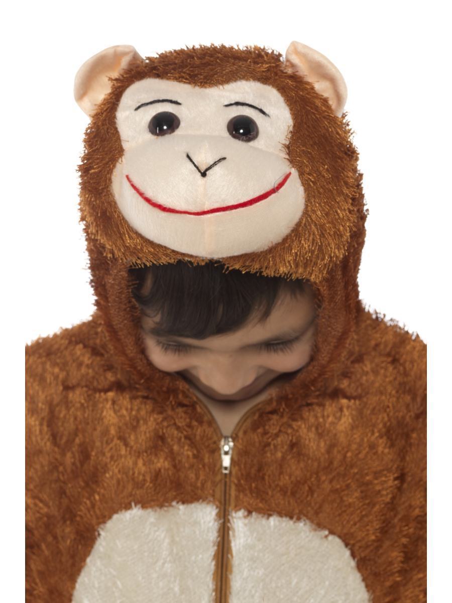 Monkey Costume Kids Brown Jumpsuit with Hood 3