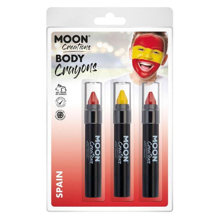 Moon Creations Body Crayons 3. 5g Clamshell Country Patriot Colours Costume Make Up_10