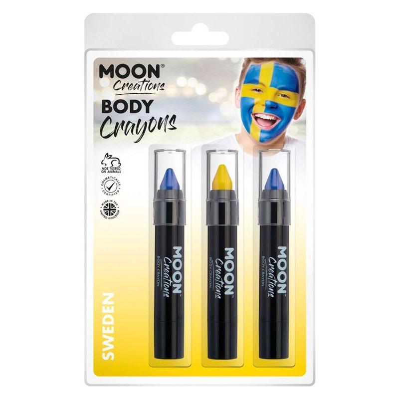 Moon Creations Body Crayons 3. 5g Clamshell Country Patriot Colours Costume Make Up_11