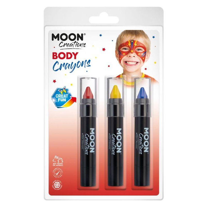 Moon Creations Body Crayons 3. 5g Clamshell Country Patriot Colours Costume Make Up_12