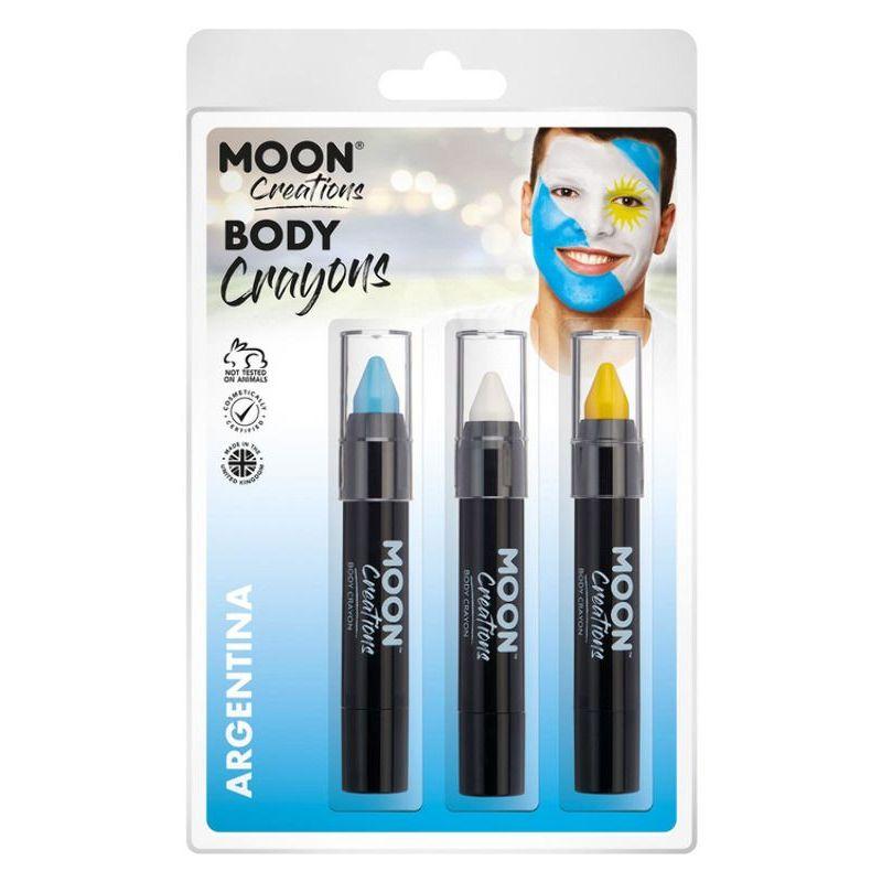 Moon Creations Body Crayons 3. 5g Clamshell Country Patriot Colours Costume Make Up_13