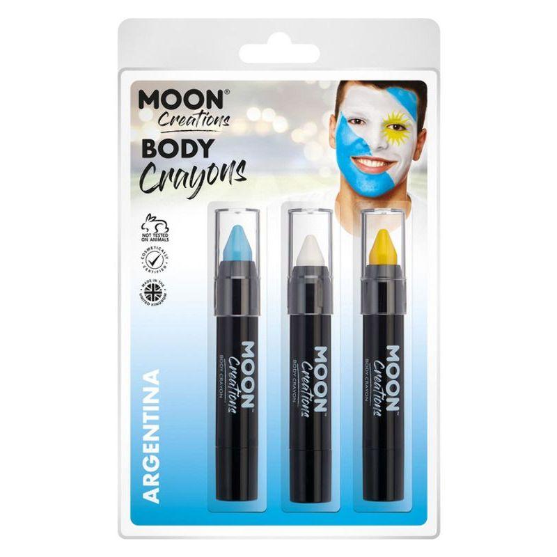 Moon Creations Body Crayons 3 Off 3.5g Country Patriot Colours Costume Make Up 13