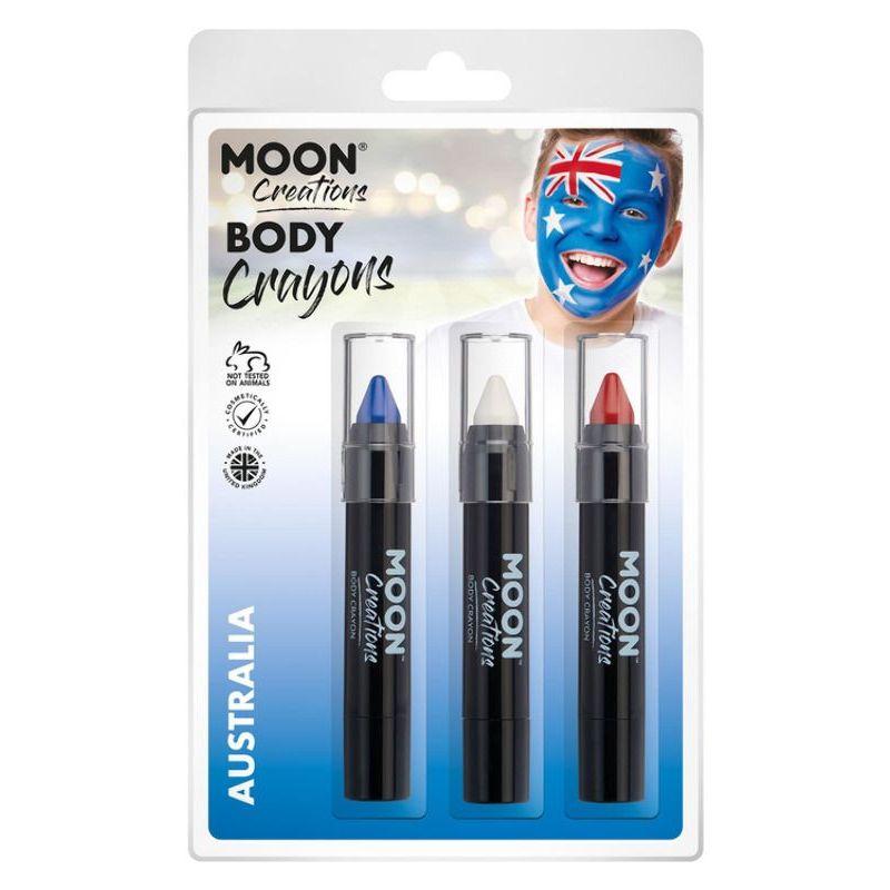 Moon Creations Body Crayons 3 Off 3.5g Country Patriot Colours Costume Make Up 14
