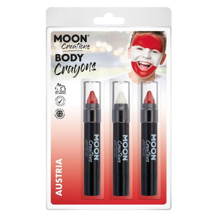 Moon Creations Body Crayons 3. 5g Clamshell Country Patriot Colours Costume Make Up_15