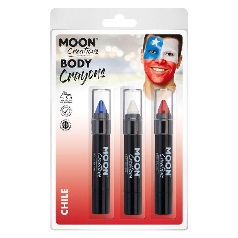 Moon Creations Body Crayons 3. 5g Clamshell Country Patriot Colours Costume Make Up_16