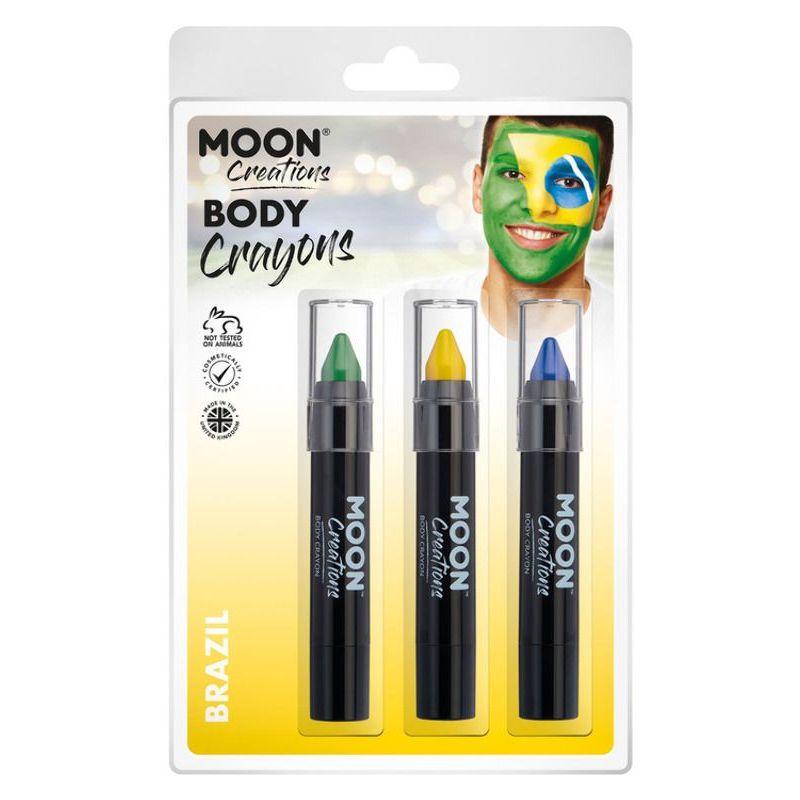 Moon Creations Body Crayons 3. 5g Clamshell Country Patriot Colours Costume Make Up_2