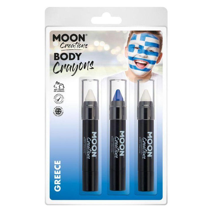 Moon Creations Body Crayons 3. 5g Clamshell Country Patriot Colours Costume Make Up_24