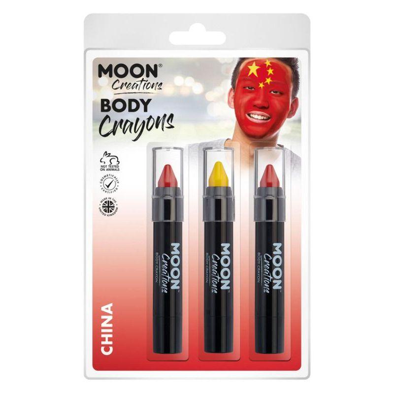 Moon Creations Body Crayons 3 Off 3.5g Country Patriot Colours Costume Make Up 3
