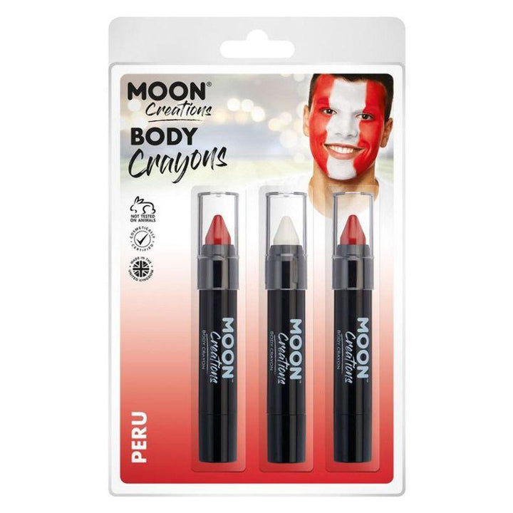 Moon Creations Body Crayons 3. 5g Clamshell Country Patriot Colours Costume Make Up_33