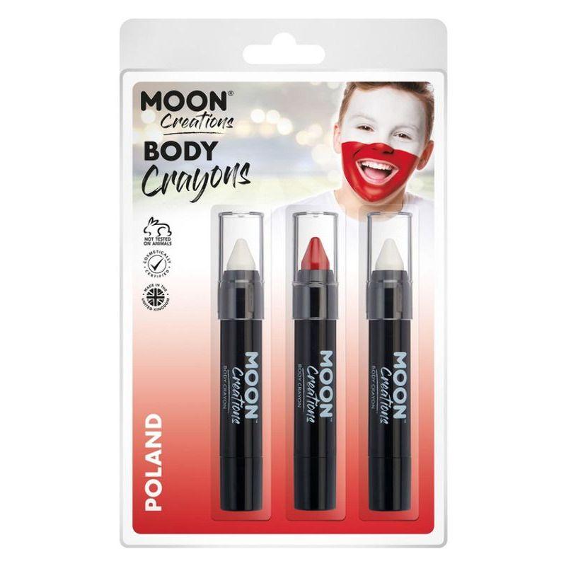 Moon Creations Body Crayons 3 Off 3.5g Country Patriot Colours Costume Make Up 35