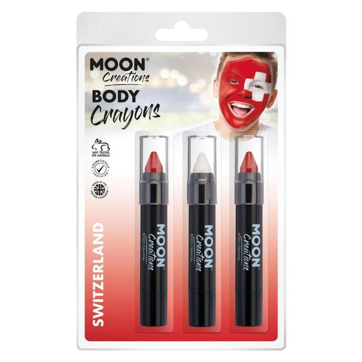 Moon Creations Body Crayons 3. 5g Clamshell Country Patriot Colours Costume Make Up_37