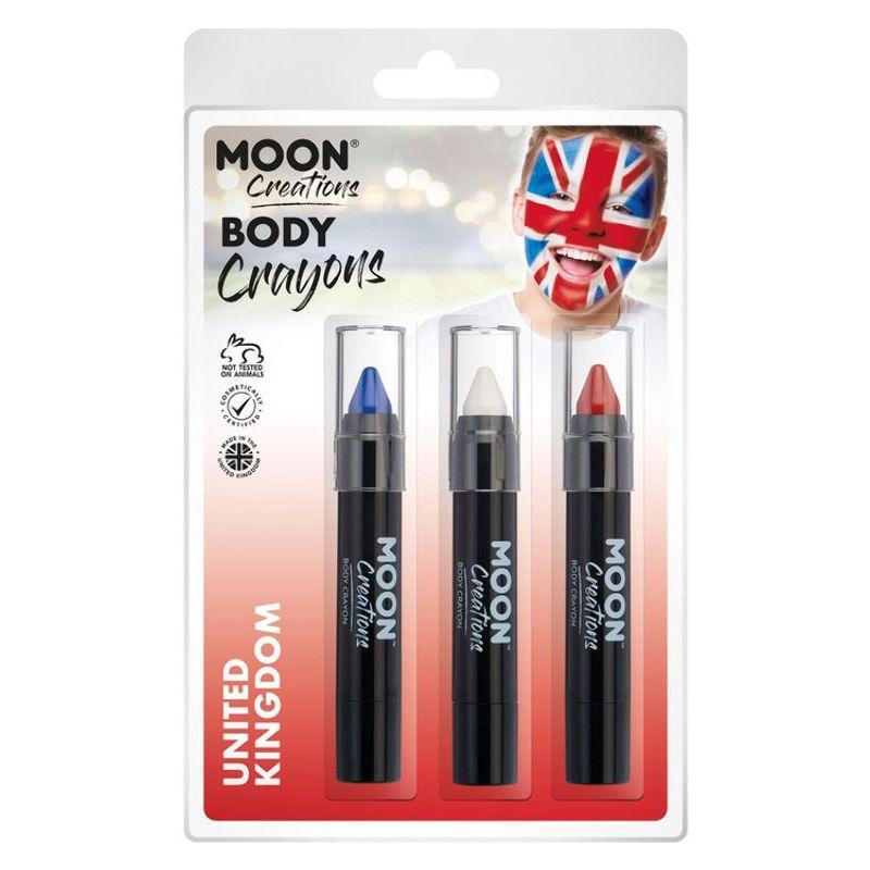 Moon Creations Body Crayons 3. 5g Clamshell Country Patriot Colours Costume Make Up_39