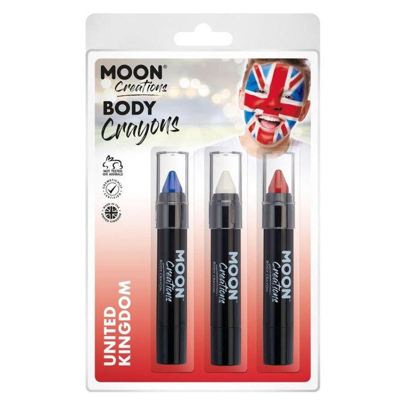 Moon Creations Body Crayons 3 Off 3.5g Country Patriot Colours Costume Make Up 39