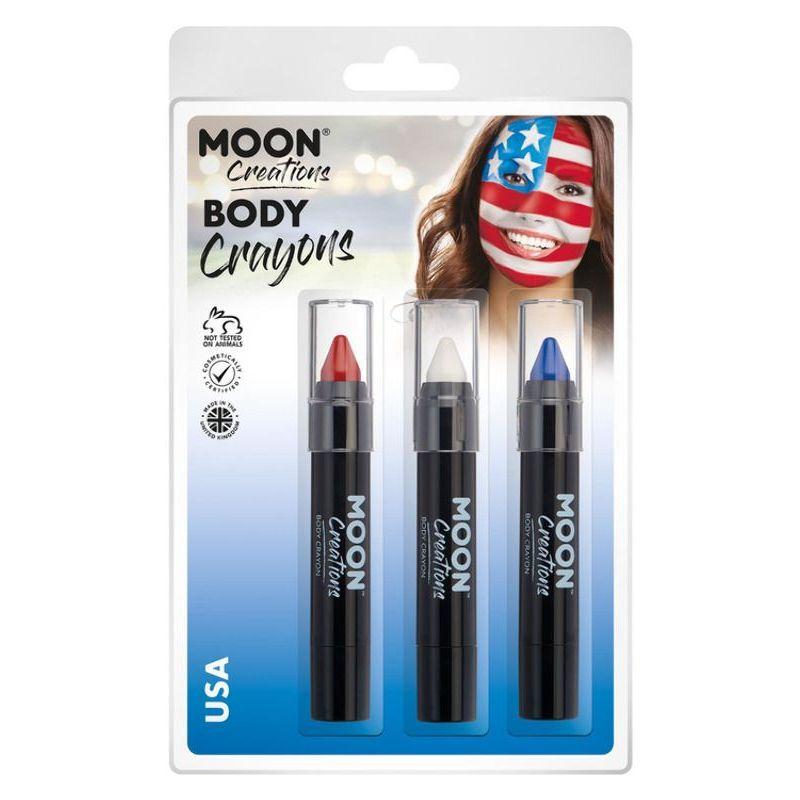 Moon Creations Body Crayons 3 Off 3.5g Country Patriot Colours Costume Make Up 41