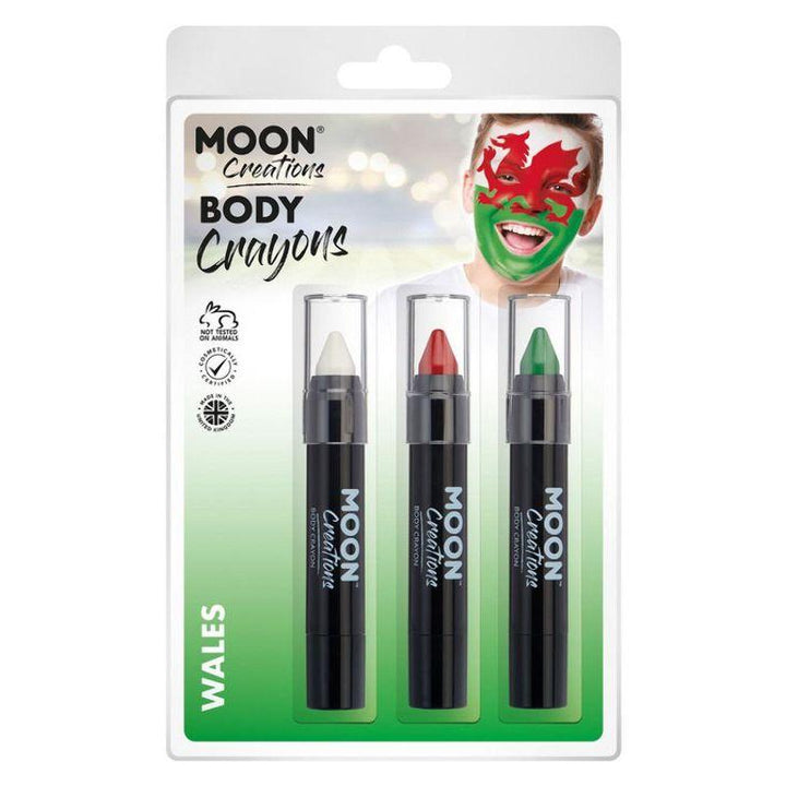 Moon Creations Body Crayons 3. 5g Clamshell Country Patriot Colours Costume Make Up_42