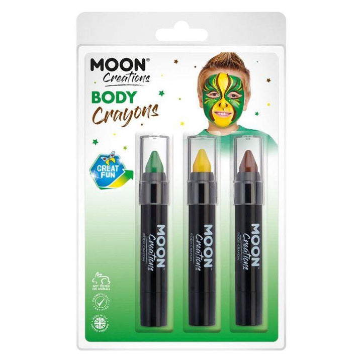 Moon Creations Body Crayons 3. 5g Clamshell Country Patriot Colours Costume Make Up_7