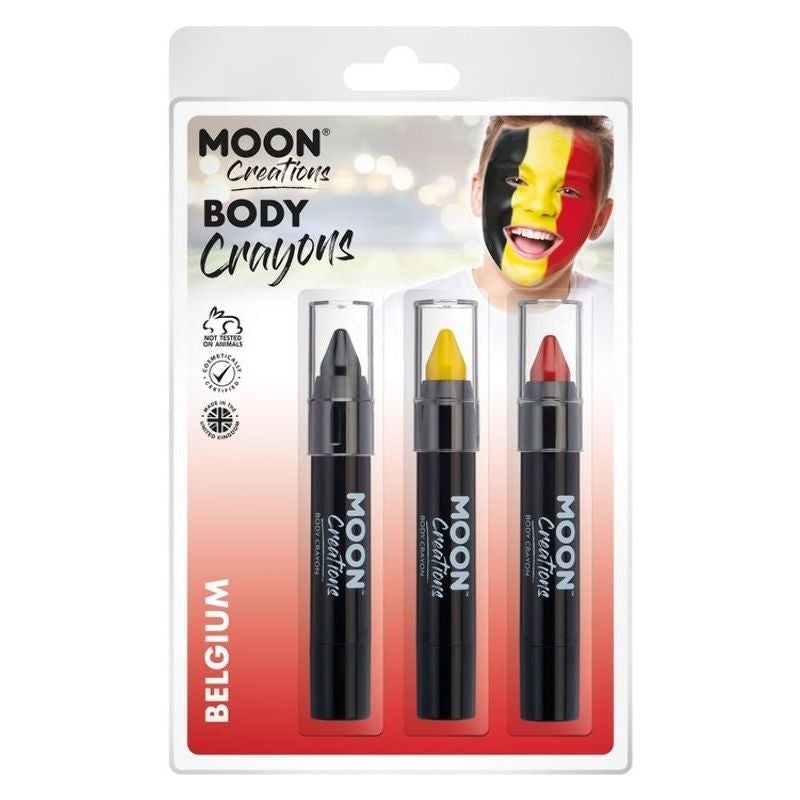 Moon Creations Body Crayons 3 Off 3.5g Country Patriot Colours Costume Make Up 1