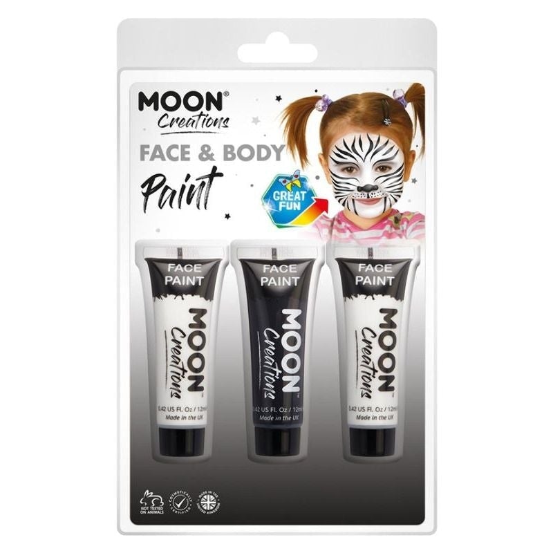 Moon Creations Face and Body Paint Monochrome Set Costume Make Up 1